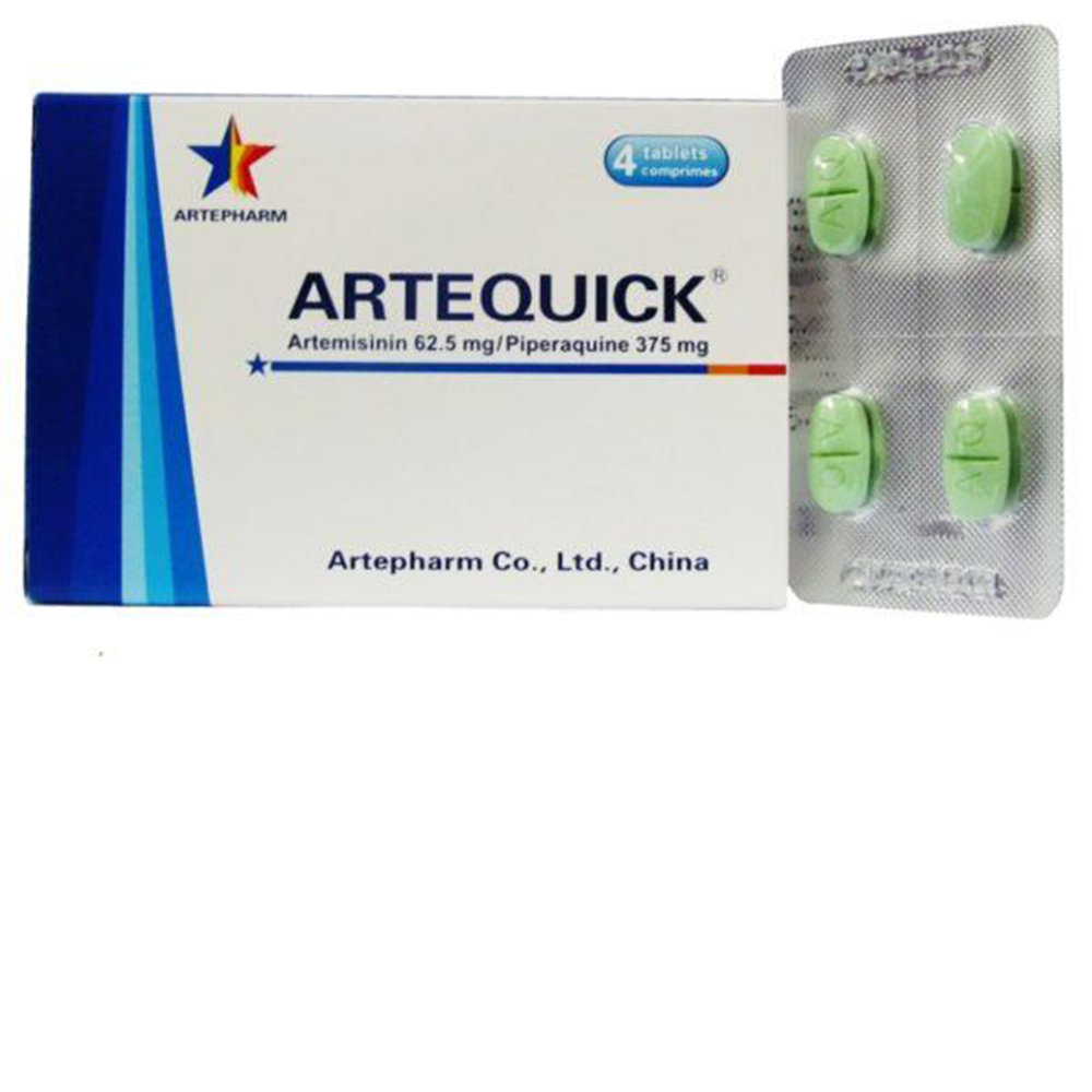 Aquart Tablet Artequick Artemisinin/Piperaquine 62.5mg/375mg Tab x4 – Precious Pharmacy