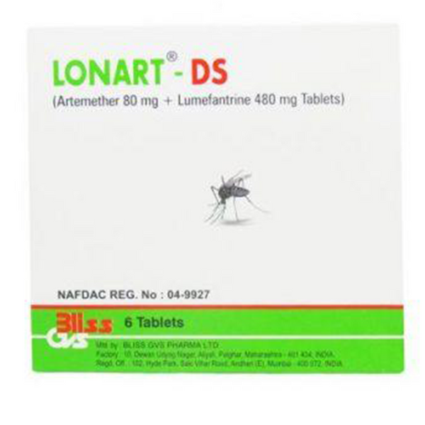 Lonart DS Artemether Lumefantrine Tab