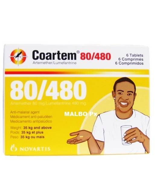 Coartem Artemether Lumetantrine 80/480mg Tab