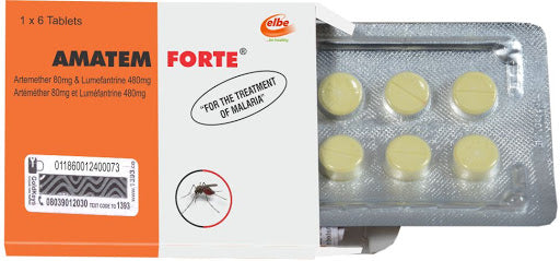 Amatem Forte Artemether Lumefantrine 80/480mg Tab x6